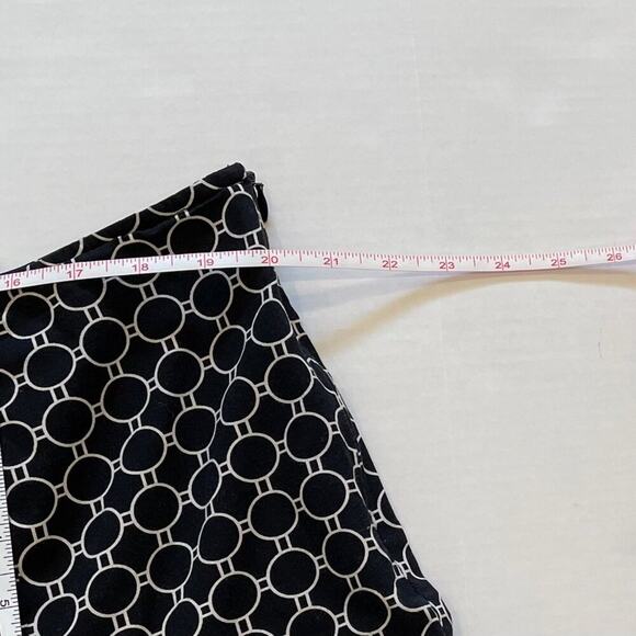 Cotton Black & White Geometric / Circle Print A-Line, Flare, Full Skirt, Size 18 - Picture 8 of 10